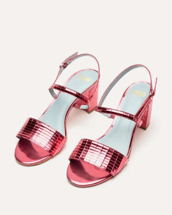 Bettina Disco Sandal - Leather Pink