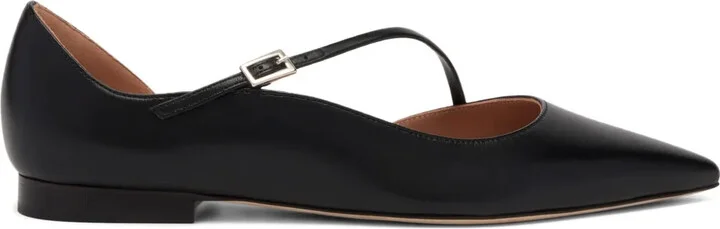 Bettina pointed-toe buckle flats
