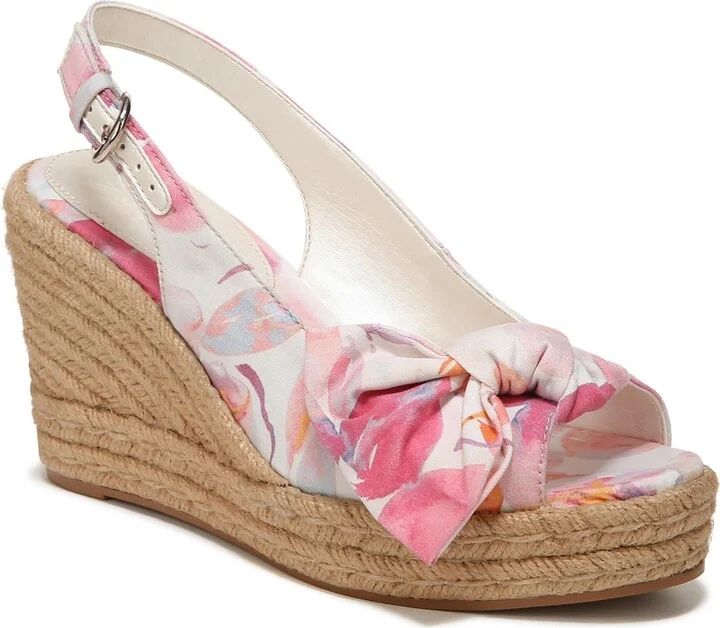 Bettina Womens Peep-Toe Slingback Wedge Sandals