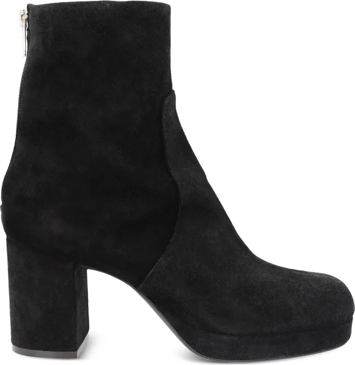 Betty 80mm velour ankle boots