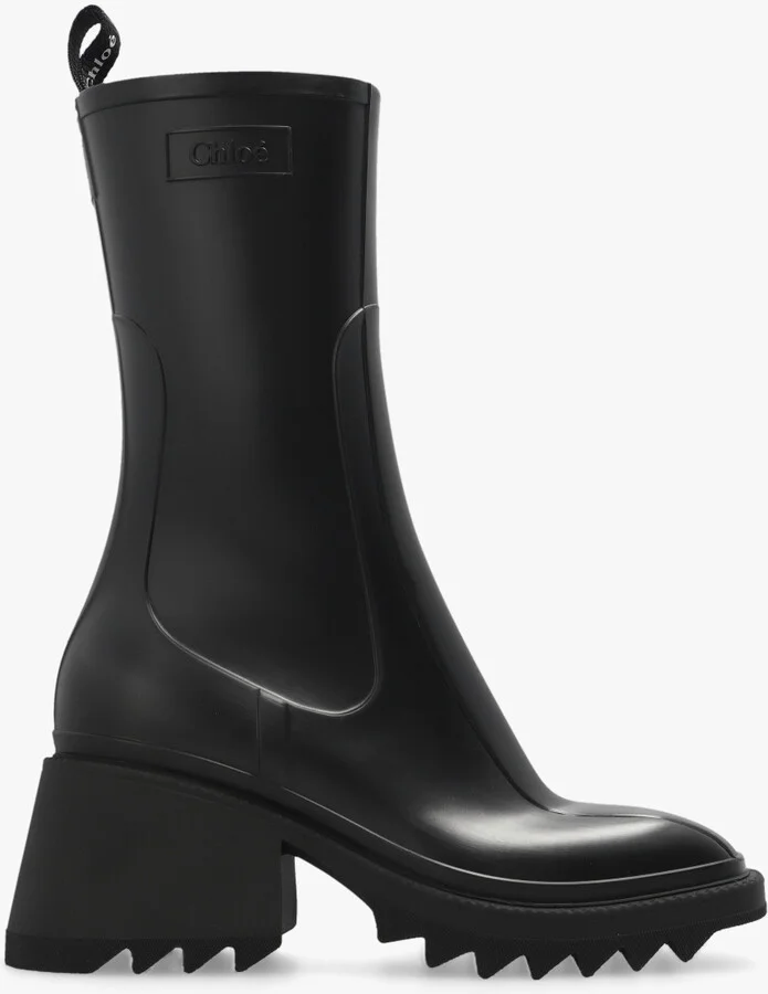 'Betty’ Heeled Ankle Boots, , - Black