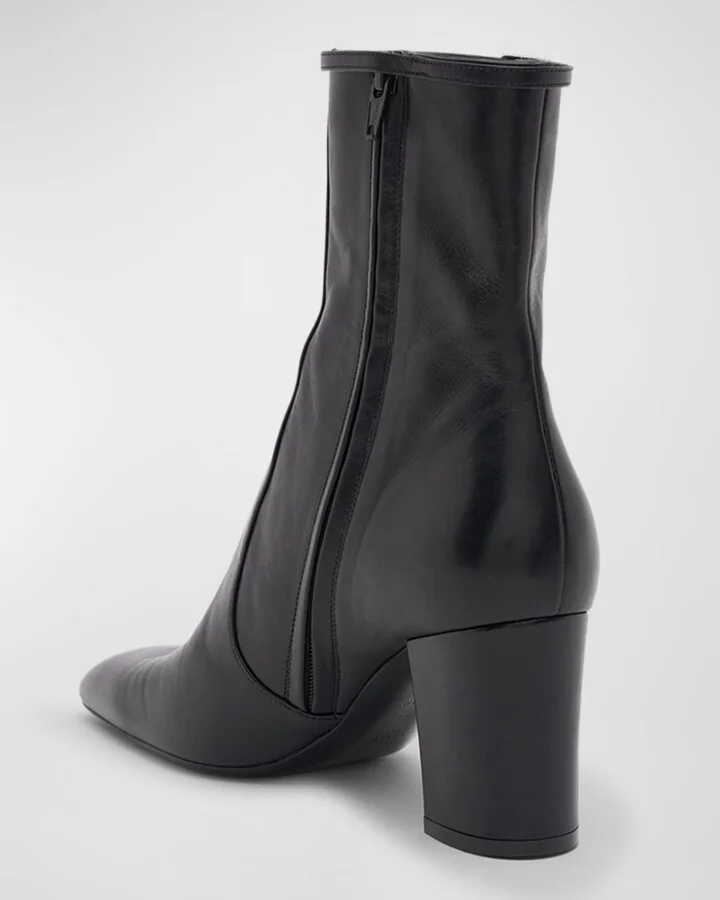 Betty Lambskin Buckle Ankle Booties - Image 10