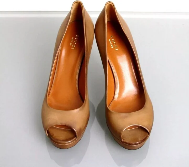Betty Light Btown Open-Toe Platform Pumps - Image 3