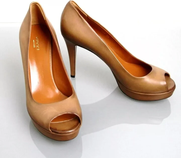 Betty Light Btown Open-Toe Platform Pumps - Image 6