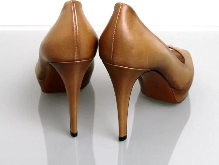 Betty Light Btown Open-Toe Platform Pumps - Image 9