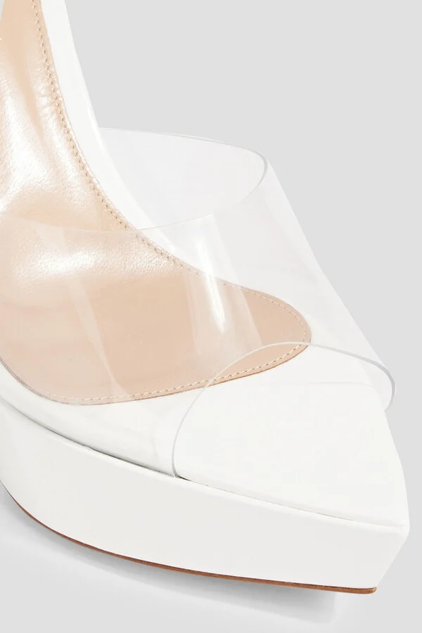 Betty patent-leather and TPU platform mules - Image 4