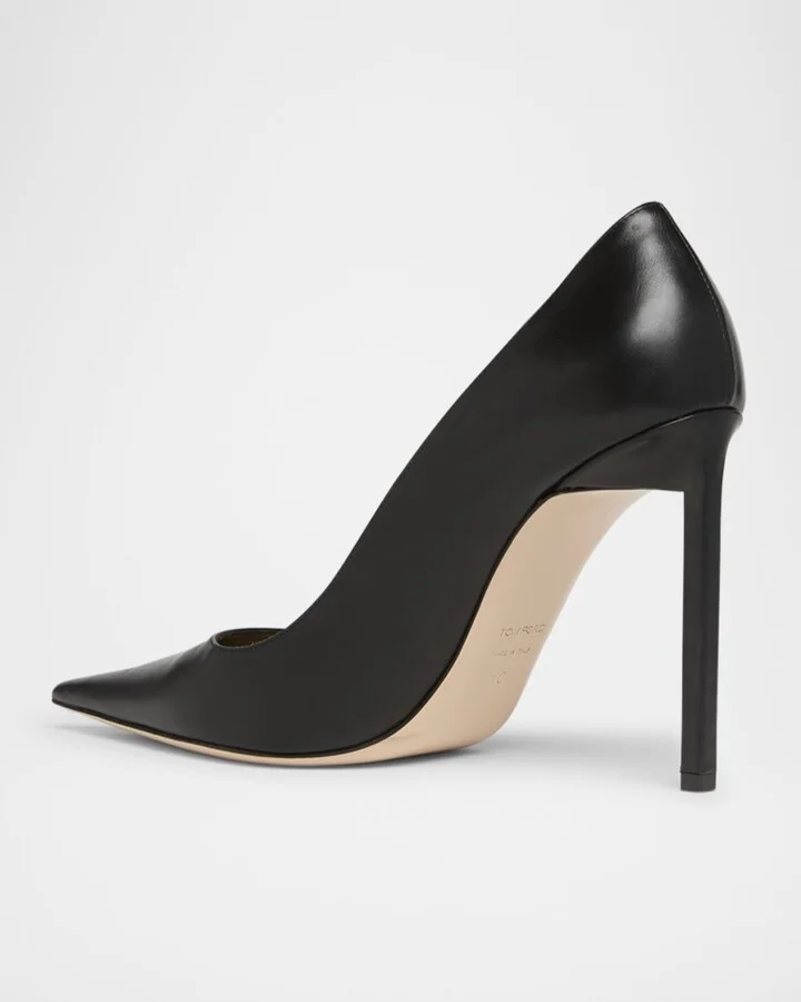 Betty Soft Calf Leather Pointed-Toe Pumps - Image 2
