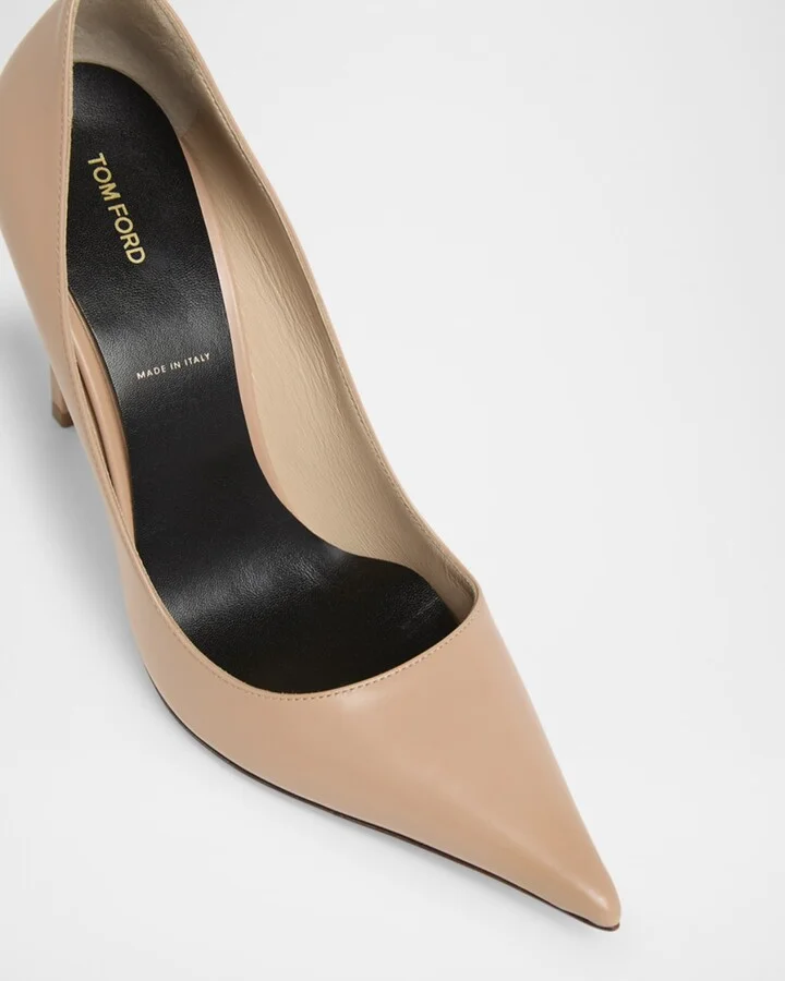 Betty Soft Calf Leather Pointed-Toe Pumps - Image 5