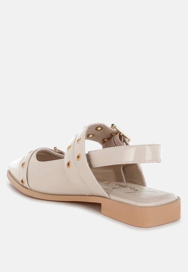 Betula Eyelets & Buckle Detail Flats - Image 3