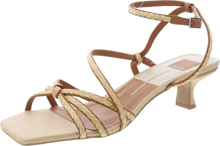 Bev Braid Womens Adjustable Leather Heels