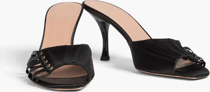 Bexley lace-up satin mules - Image 2