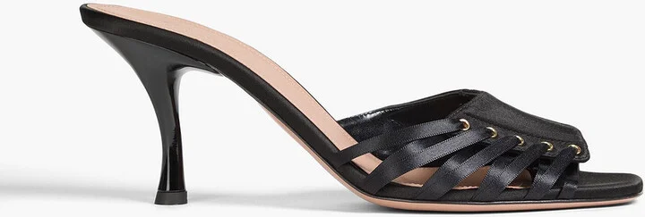 Bexley lace-up satin mules