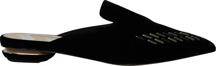 Beya Flat Mules in Black Velvet