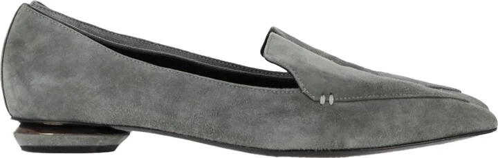 Beya Loafers in Grey Suede