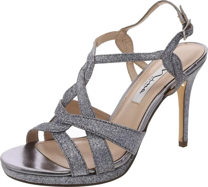 BHFO Womens Embellished Leather Ankle Strap