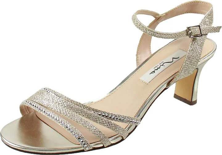 BHFO Womens Jeweled Leather Ankle Strap