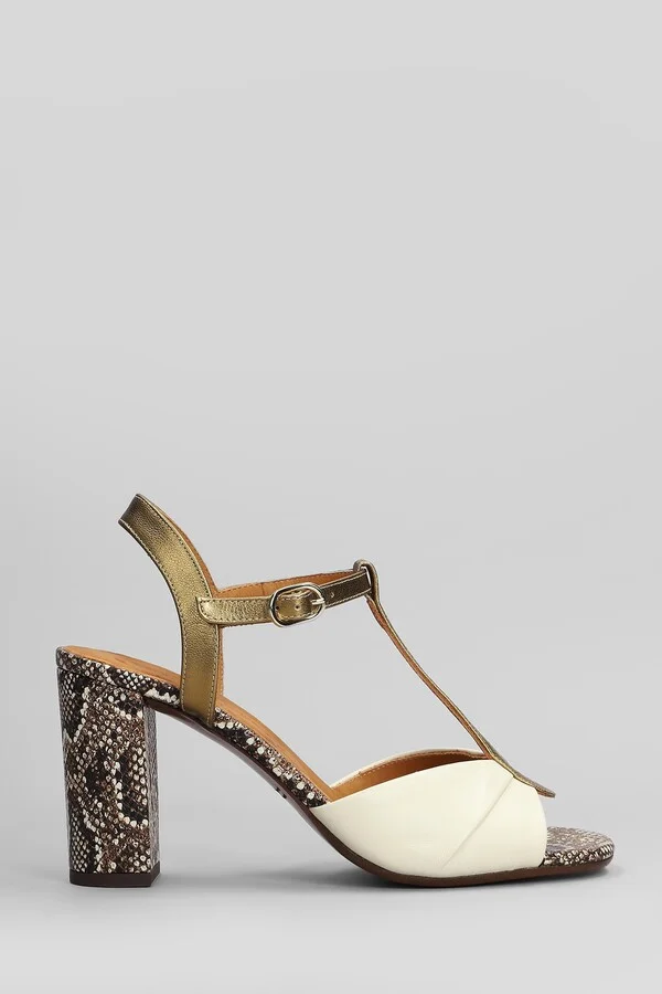 Biagio 46 Sandals In Beige Leather
