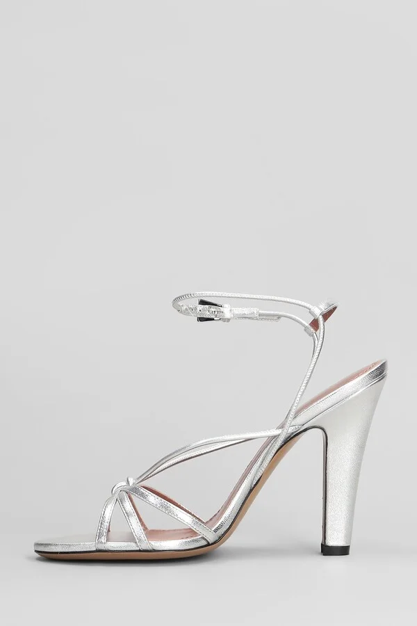 Bianca 100 Sandals In Silver Leather - Image 3