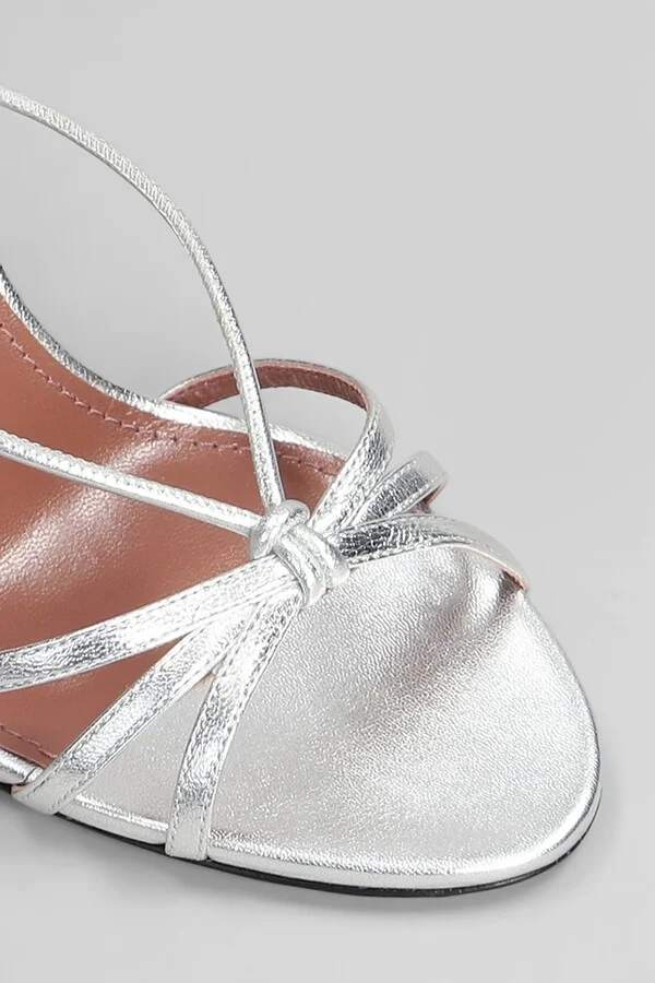 Bianca 100 Sandals In Silver Leather - Image 5