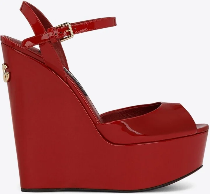 Bianca 105 Patent Leather Wedge Sandals