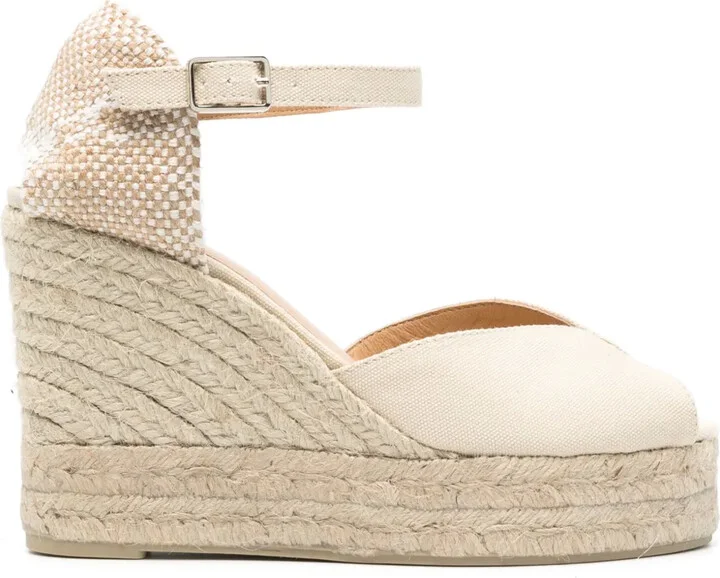 Bianca 105mm woven-raffia espadrilles