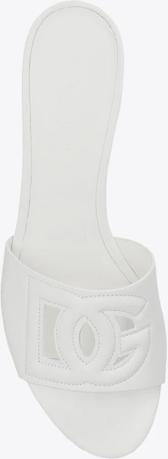 Bianca 40 DG Logo Leather Mules - Image 3