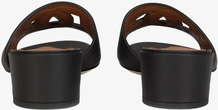 Bianca 40 DG Millenials Open Mules in Calfskin - Image 3