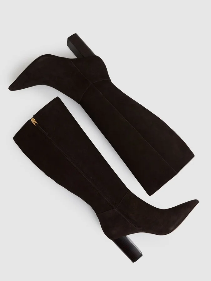 Bianca Block Heel Knee High Boots - Image 3