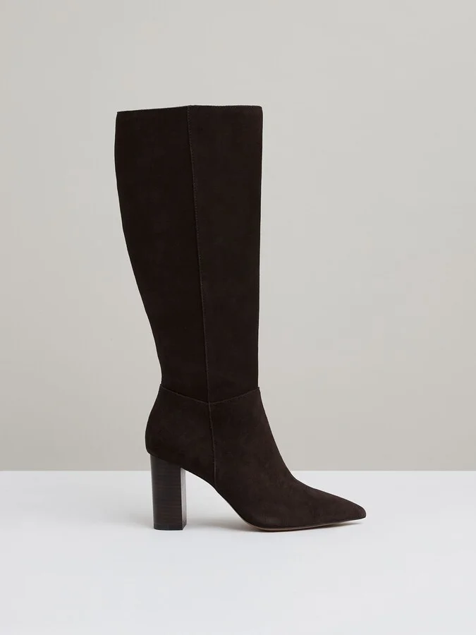 Bianca Block Heel Knee High Boots