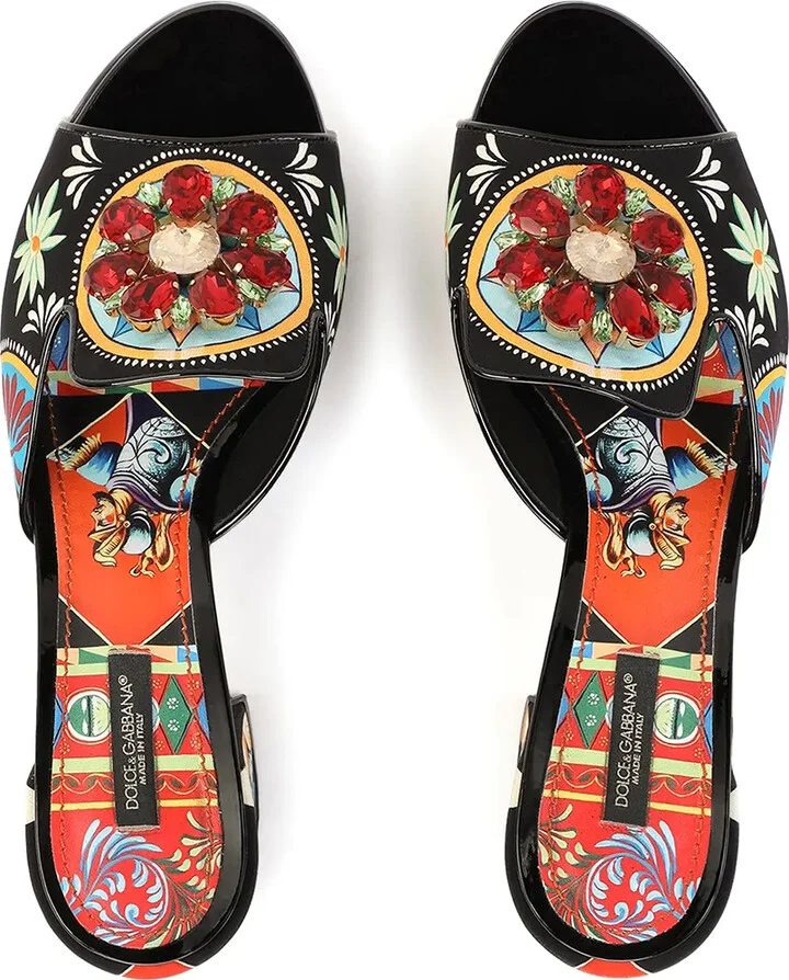 Bianca Carretto-print mules - Image 4
