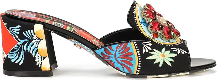 Bianca Carretto-print mules
