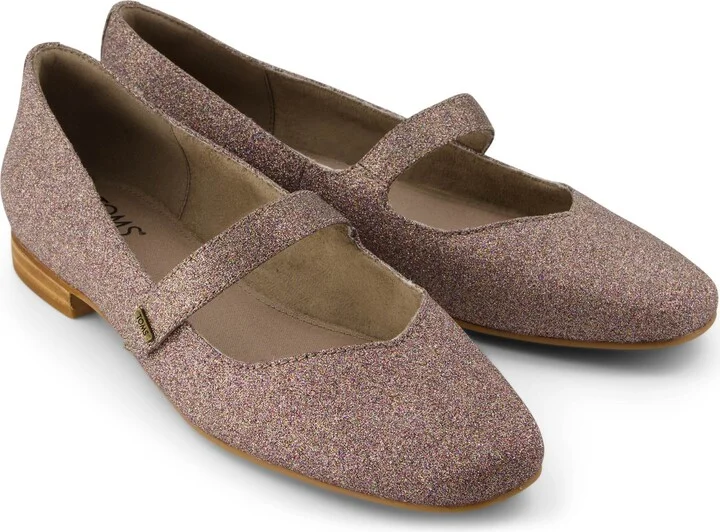 Bianca Champagne Rainbow Glitter Flat - Image 4