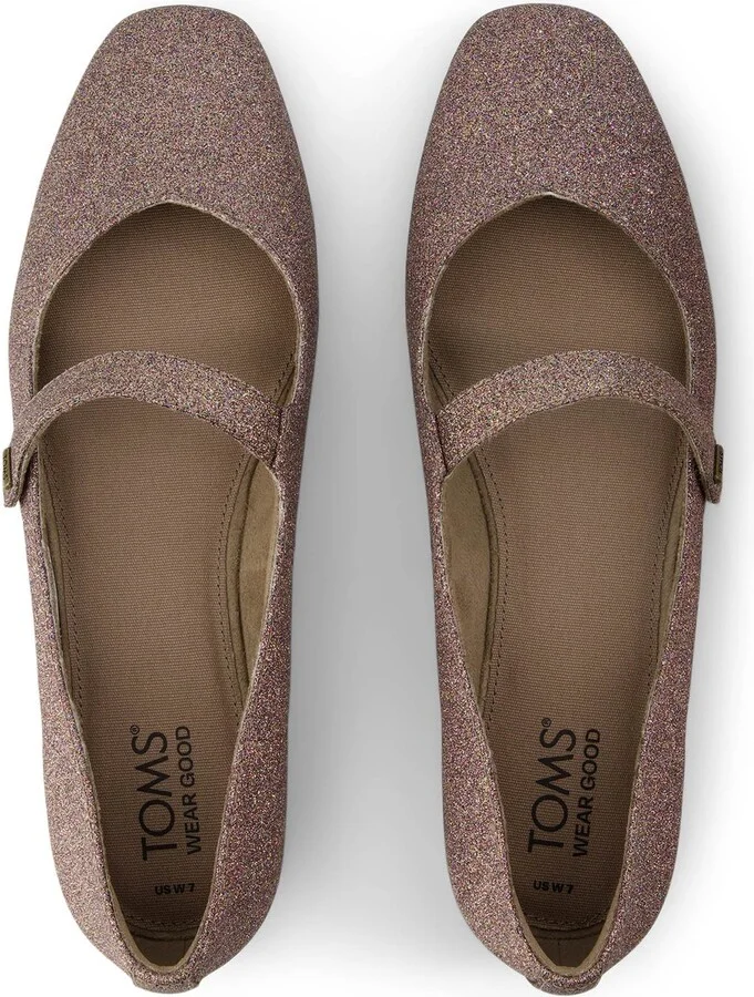 Bianca Champagne Rainbow Glitter Flat - Image 6