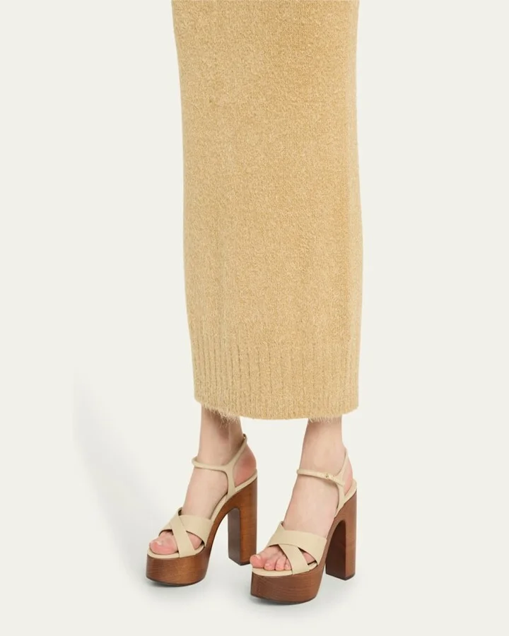 Bianca Cotton Crisscross Platform Sandals - Image 6