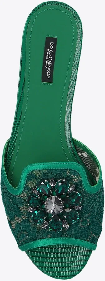 Bianca Crystal Lace Flat Sandals - Image 2