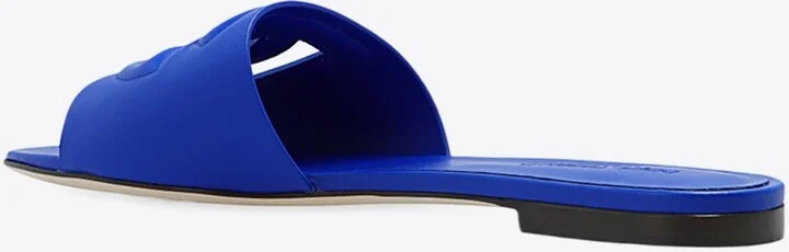 Bianca DG Logo Flat Sandals in Calf Leather - Image 2