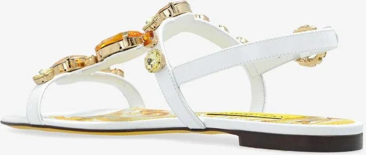 Bianca Embellished Leather Sandals - Image 2