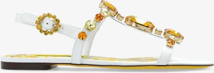 Bianca Embellished Leather Sandals