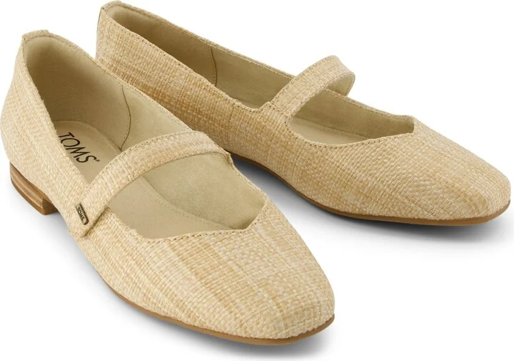 Bianca Flat Almond Raffia - Image 4