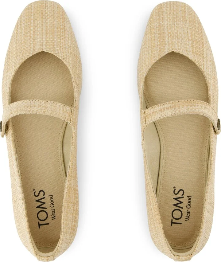 Bianca Flat Almond Raffia - Image 6