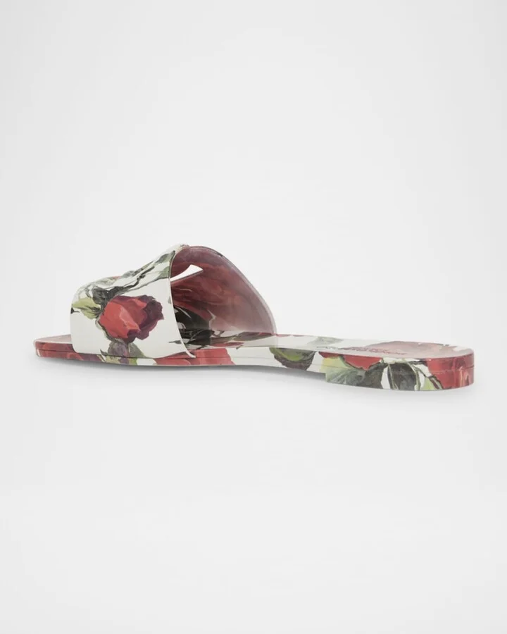 Bianca Floral Rubber DG Flat Sandals - Image 9