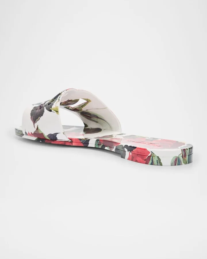 Bianca Floral Rubber DG Flat Sandals - Image 10