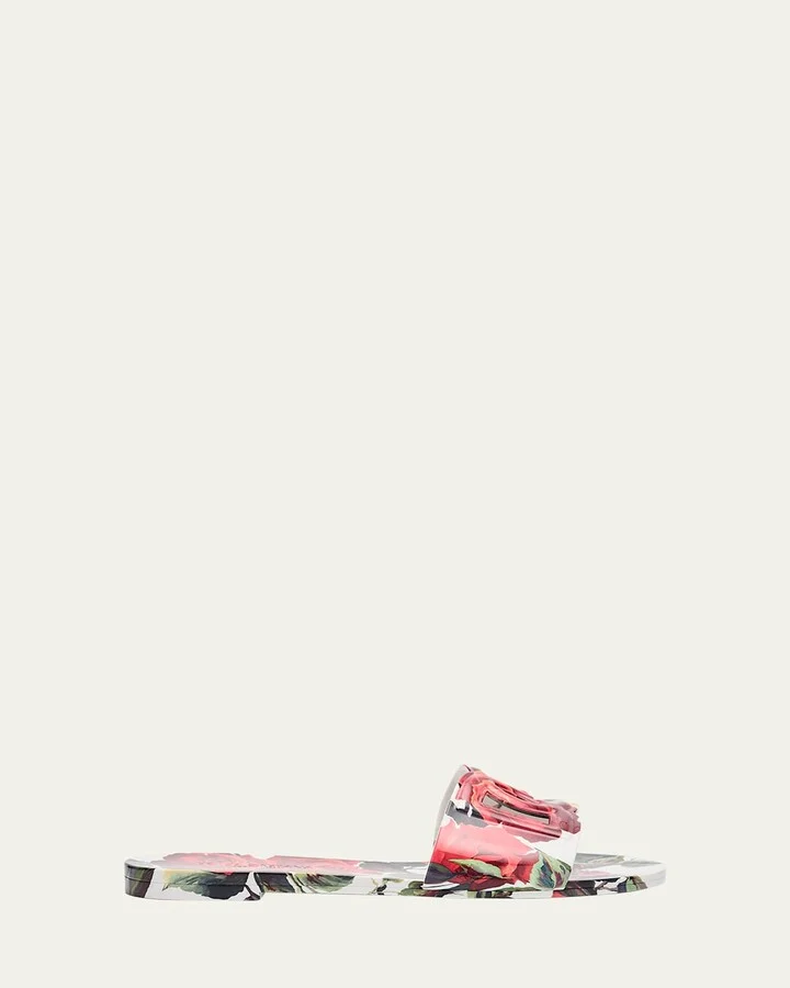 Bianca Floral Rubber DG Flat Sandals