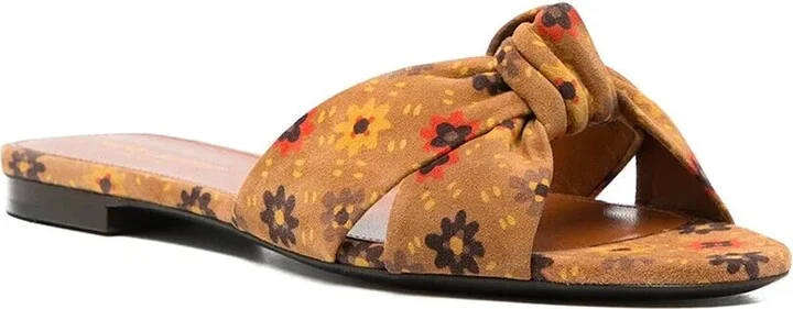 Bianca Knotted Suede Slides - Image 2