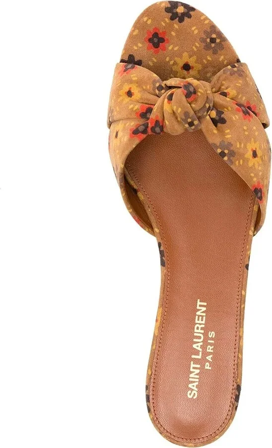 Bianca Knotted Suede Slides - Image 4