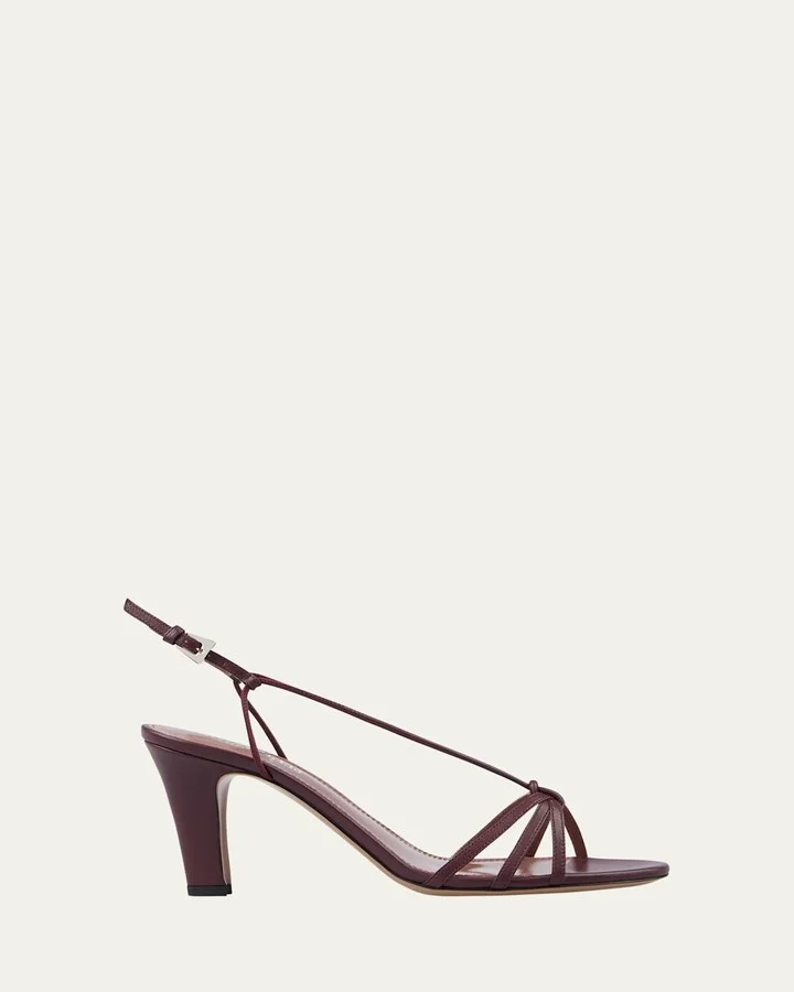 Bianca Leather Strappy Slingback Sandals