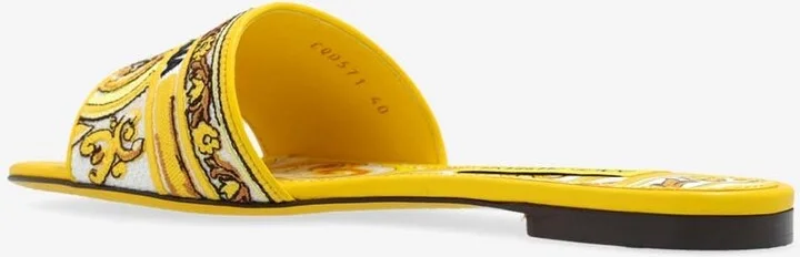 Bianca Majolica Embroidered Flat Sandals - Image 2