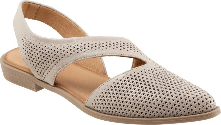Bianca Perf Slingback Pointed Toe Flat