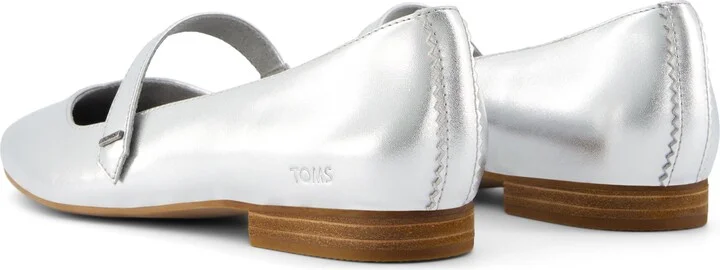 Bianca Silver Metallic Leather Flat - Image 4