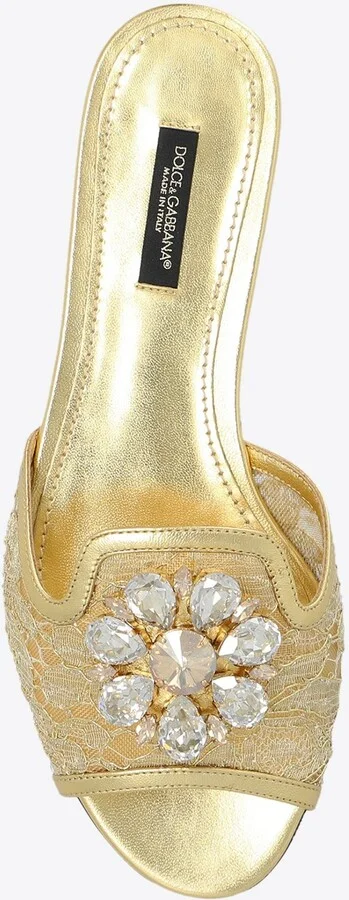 Bianca Taormina Lace Flat Sandals - Image 3
